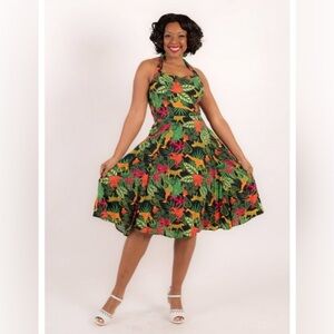 Collectif jungle swing dress 🐆🍃